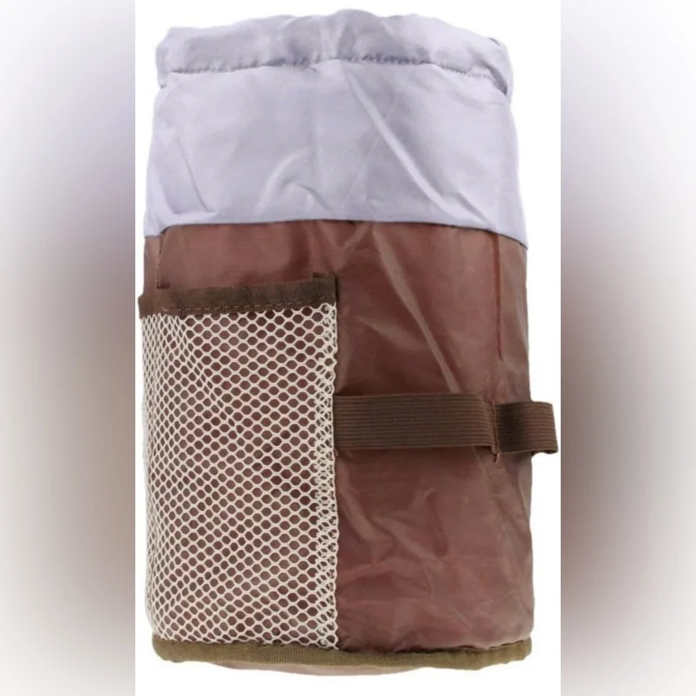 BRAND NEW WITH TAGS! Pink and Gray Women's drawstring travel cosmetics pouch.